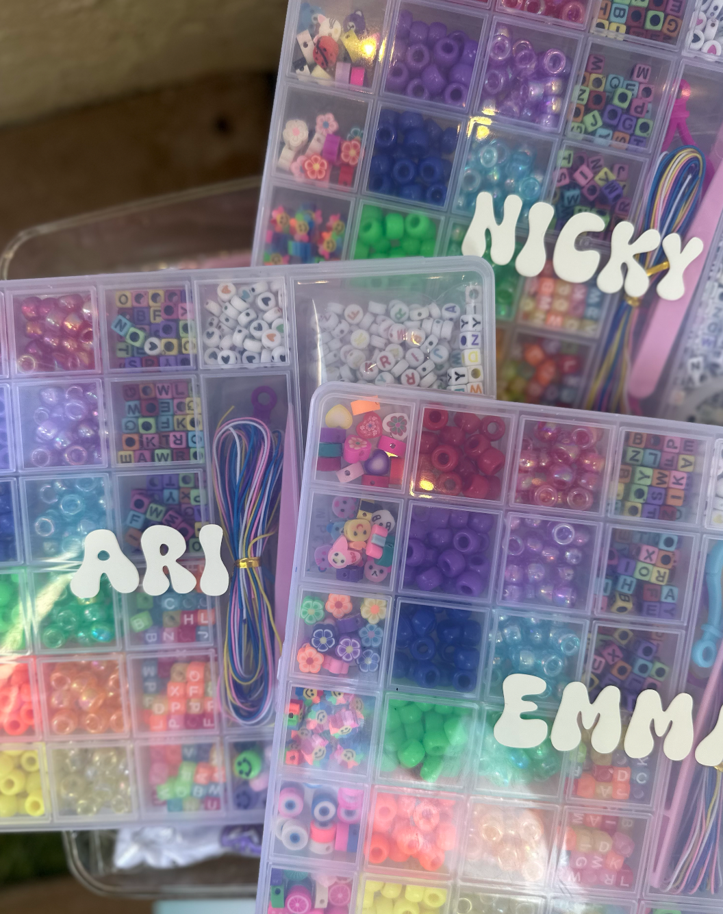 Personalized craft kits prepared for Baby Noomie influencer gifting