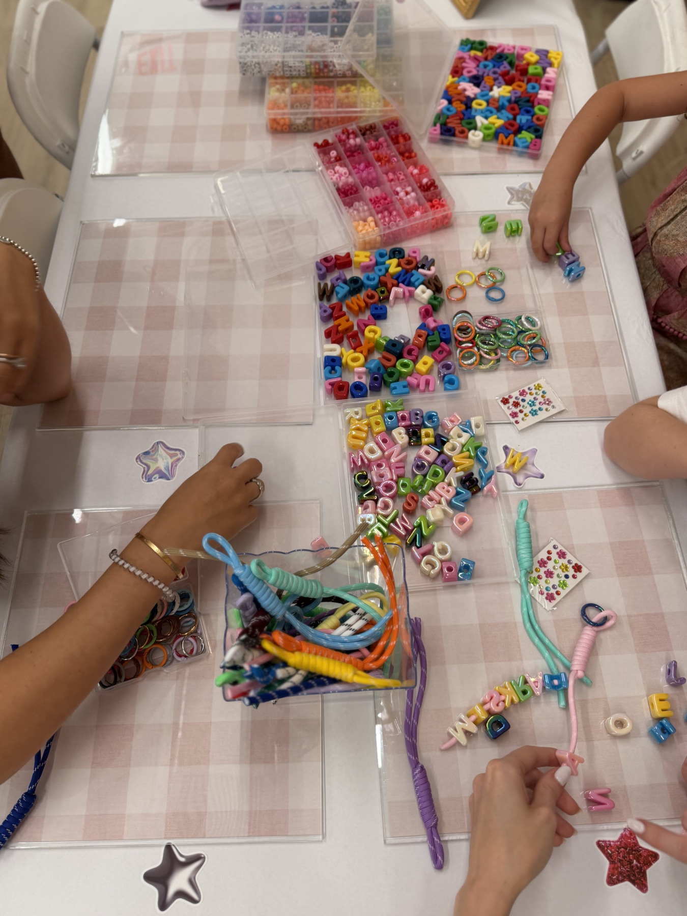 Personalized letter-making activity at FUNTable