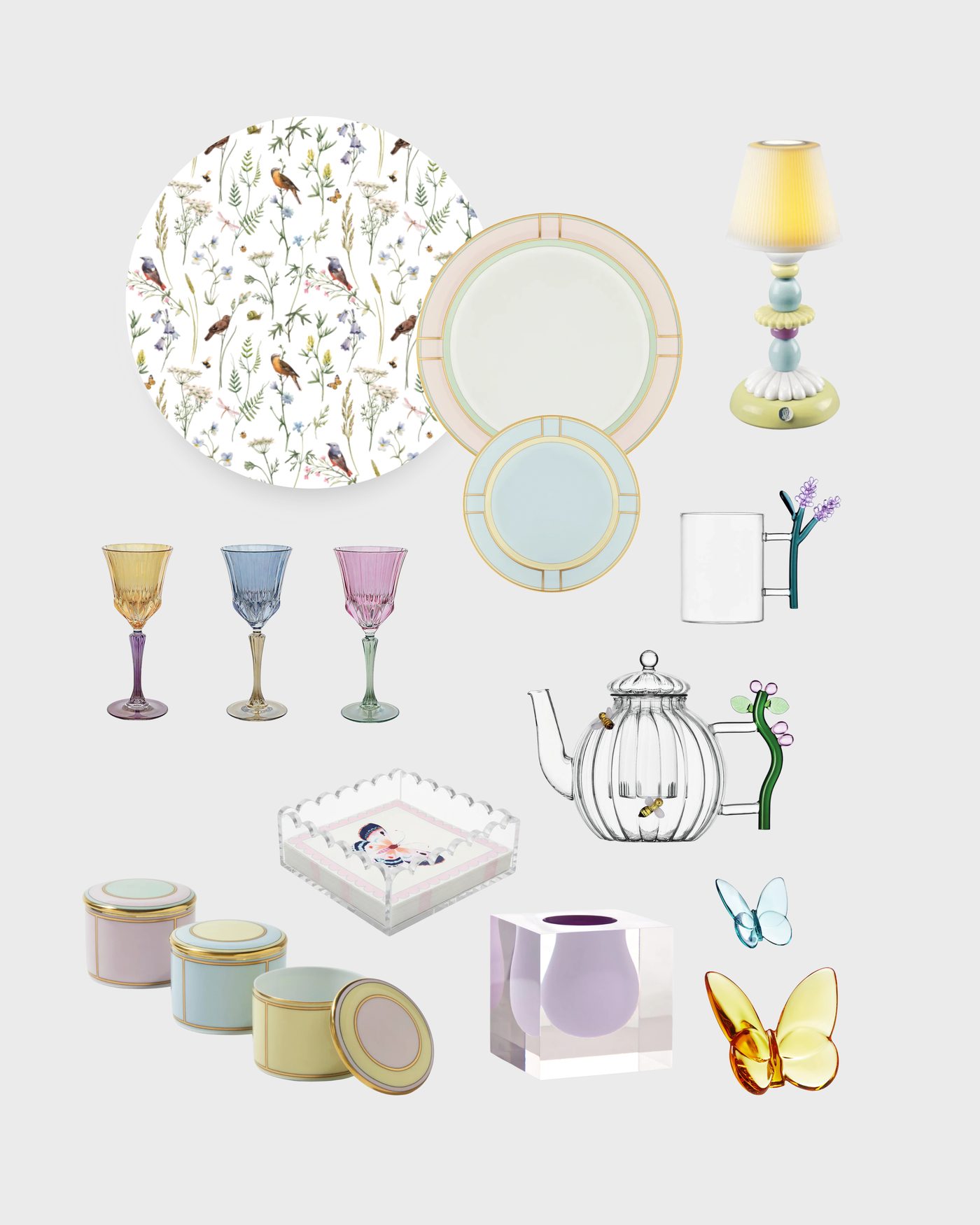 Birds in Bloom creative direction mood board