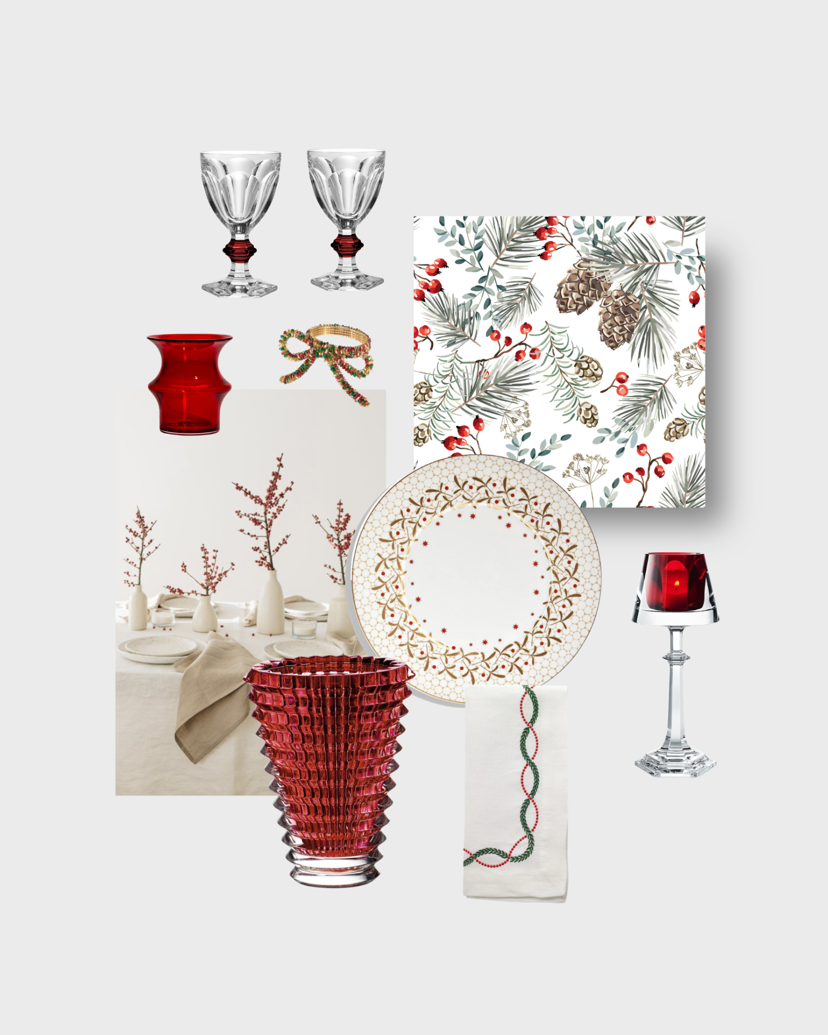 Holiday Table creative direction mood board
