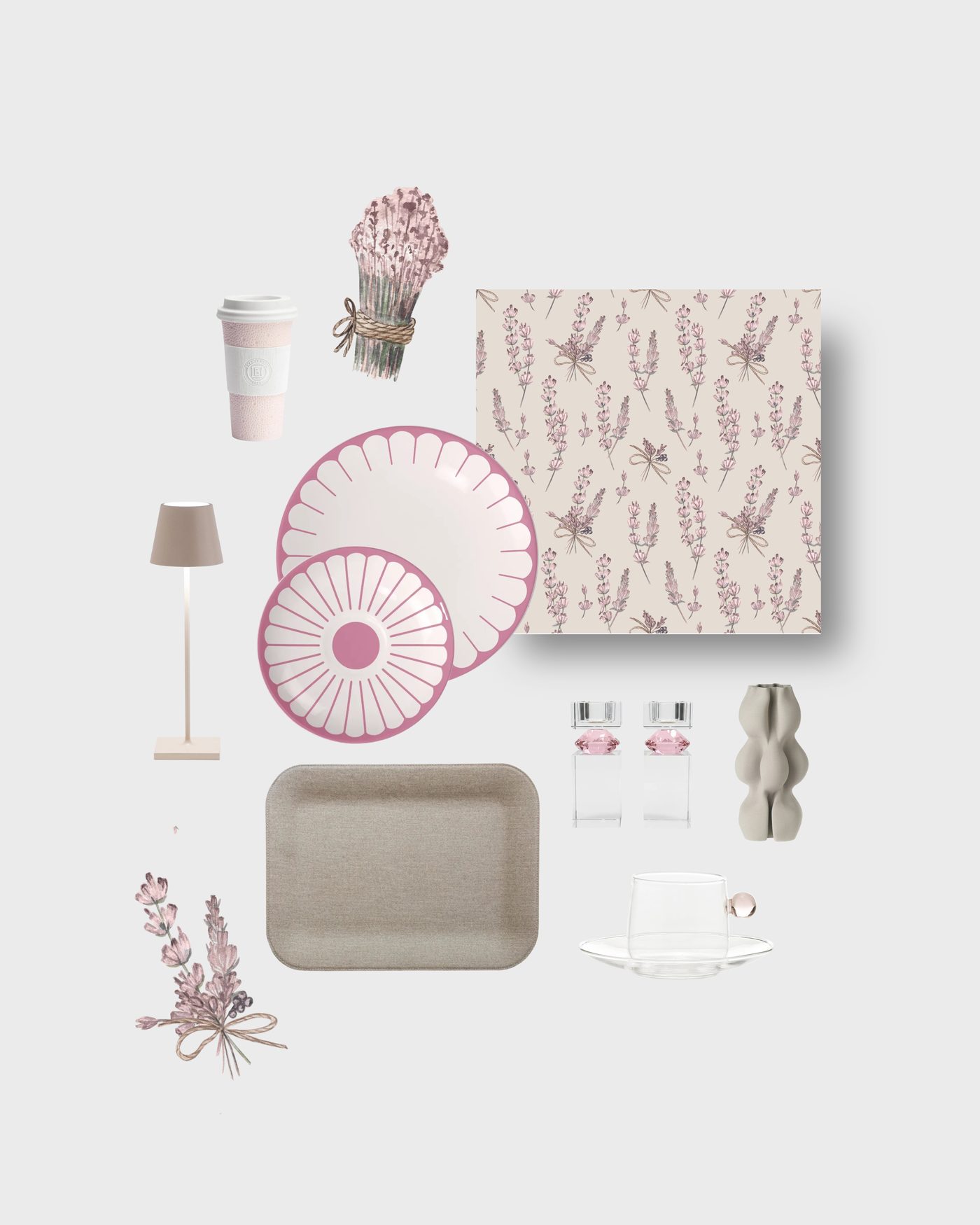 Lavender Study creative direction mood board
