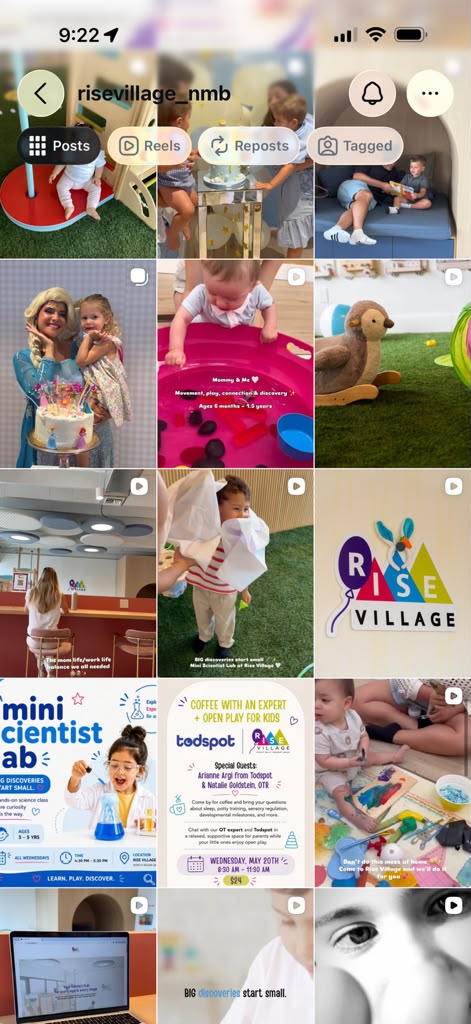Rise Village social media content mockup