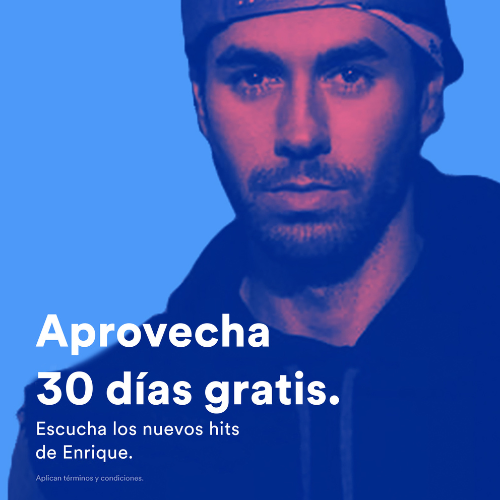 Spotify Premium blue campaign featuring Enrique Iglesias