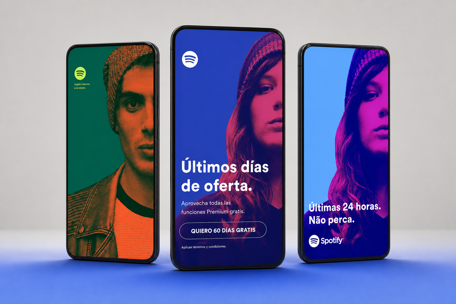 Spotify Meta Stories campaign adaptations shown on mobile screens